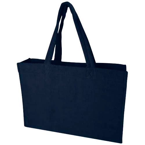 Blaue Strandtragetasche aus Frottee, 13 L, individuell bedruckbar, Signalshop.de Werbeartikel, Sommer-Shopper.