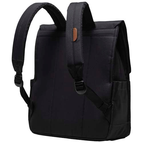 Herschel City Rucksack aus recyceltem Material, schwarz, 16 L, individuell gestaltbar, Signalshop.de Werbeartikel.
