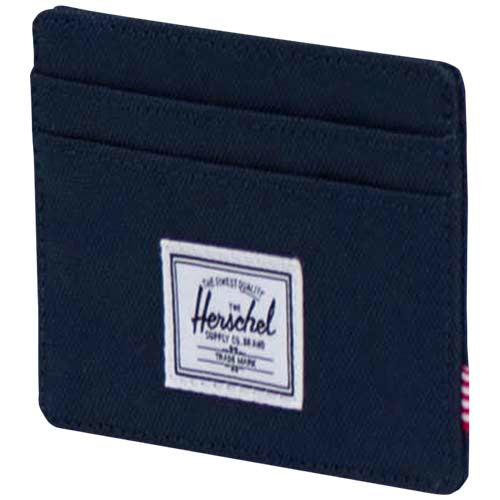 Herschel Charlie Kartenhalter aus recyceltem RFID-Material in Schwarz, individuell gestaltbar mit Logo, Signalshop.de Werbeartikel