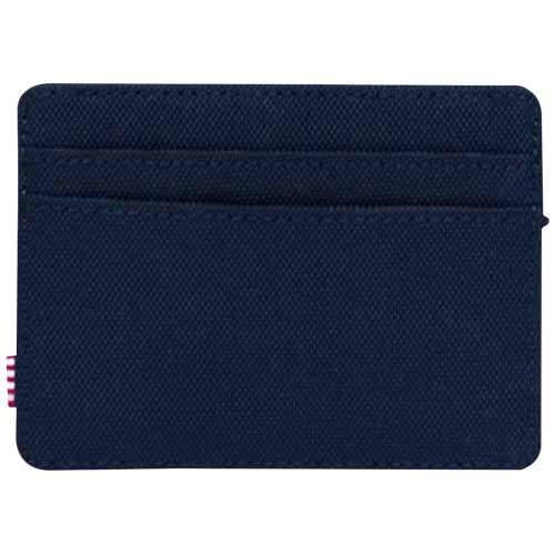 Blauer Herschel Charlie Kartenhalter aus recyceltem RFID, individuell bedruckbar, bei Signalshop.de; Werbeartikel, Werbegeschenke, Werbemittel, Giveaway.