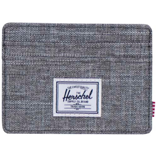 Herschel Charlie Kartenhalter aus recyceltem RFID-Stoff, grau, individuell bedruckbar, Signalshop.de Werbeartikel