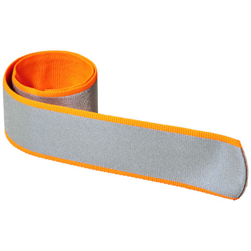 RFX™ Felix reflektierendes Band in Orange mit Logo bedruckt, ideal als Werbeartikel von Signalshop.de.