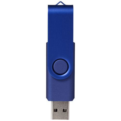 Blauer Rotate-Metallic 4 GB USB-Stick mit Logo-Option von Signalshop.de, ideal als Werbeartikel oder Giveaway.