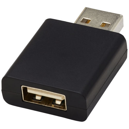 Schwarzer Incognito USB-Datenblocker von Signalshop.de, individuell bedruckbar, ideal als Werbeartikel oder Giveaway.