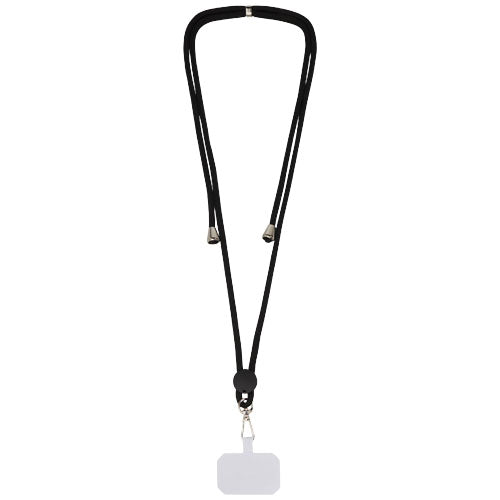 Kubi Smartphone Lanyard in Schwarz, individuell bedruckbar, von Signalshop.de, ideal als Werbeartikel oder Giveaway.