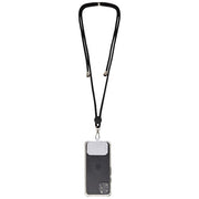 Schwarzes Kubi Smartphone Lanyard von Signalshop.de, individuell mit Logo bedruckbar, ideal als Werbeartikel.