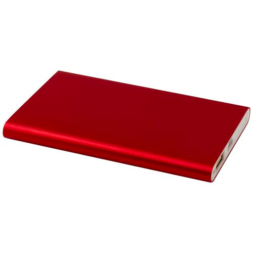 Rote Pep 4000 mAh Powerbank aus recyceltem Aluminium, individuell bedruckbar, von Signalshop.de, Werbeartikel.