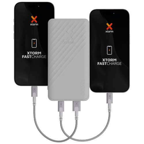 Xtorm XG210 Go2 Powerbank in Grau, individuell gestaltbar mit Logo, Signalshop.de Werbeartikel.