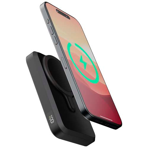 Xtorm FS5W101 Powerbank, schwarz, magnetisch, 10.000 mAh, individuell mit Logo, bei Signalshop.de als Werbeartikel.