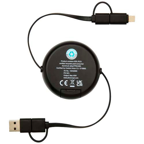 Alasia 5-in-1 Kabel 100 cm, recycelter Kunststoff, individuell bedruckbar, Signalshop.de Werbeartikel