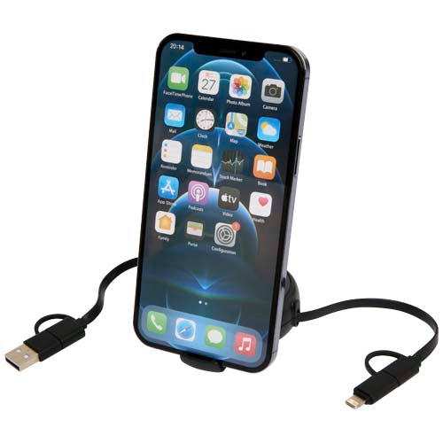 Alasia 100 cm 5-in-1 Kabel aus recyceltem Kunststoff, einziehbar, mit Logo bedruckt, bei Signalshop.de, Werbeartikel, Werbegeschenke, Werbemittel, Giveaway.