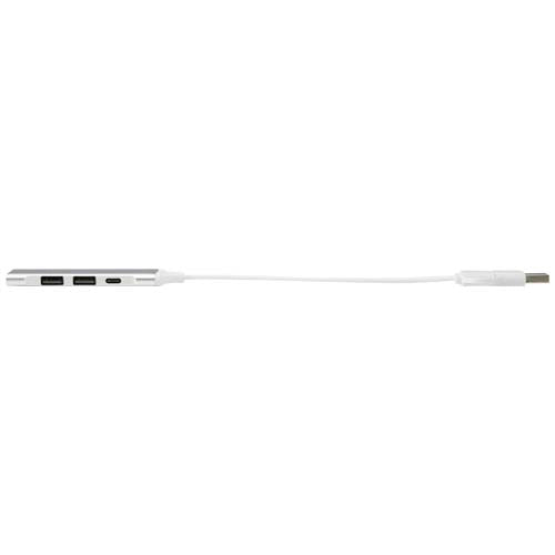 Alkaid 4 Port Hub aus recyceltem Aluminium mit USB-A und Typ-C, nachhaltig, individuell bedruckbar bei Signalshop.de, Werbeartikel, Werbegeschenke, Werbemittel, Giveaway.