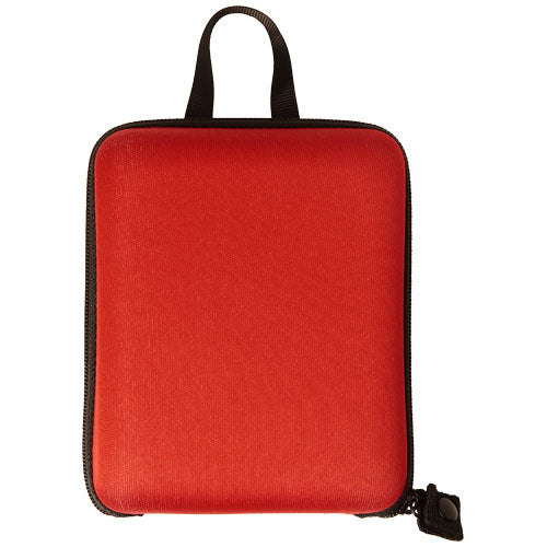 Rotes Erste-Hilfe-Set mit Trageschlaufe, individuell bedruckbar, erhältlich bei Signalshop.de. Werbeartikel, Giveaway.