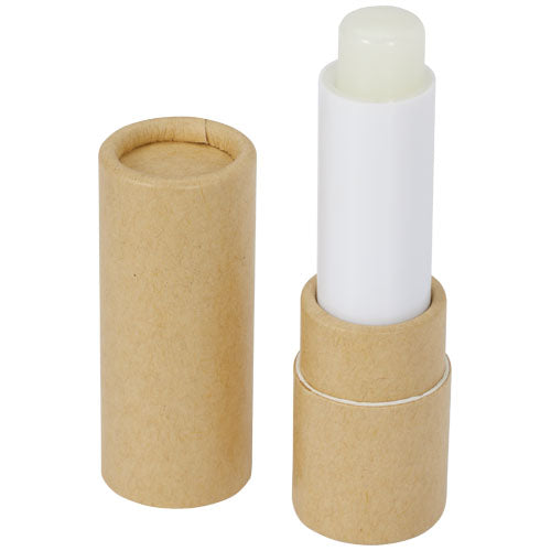 Adony Lippenbalsam in brauner Hülle, individuell mit Logo gestaltbar, ideal als Werbeartikel von Signalshop.de.