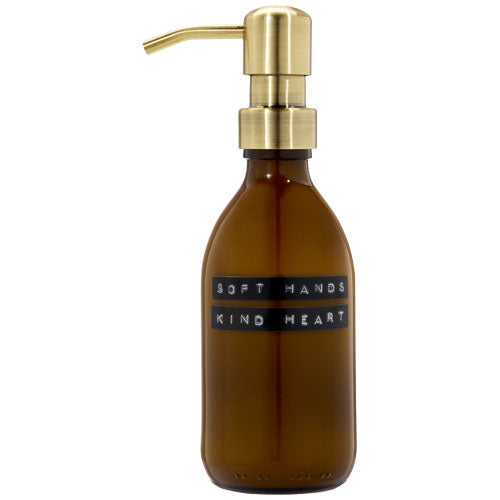 Brauner Wellmark Handlotion-Spender, 250 ml, mit goldfarbenem Pumpkopf, individuell befüllbar, Signalshop.de Werbeartikel.