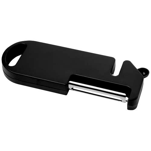 Schwarzes Kipper Mehrzweck Küchengerät von Signalshop.de, individuell bedruckbar, als Werbeartikel und Werbegeschenk.