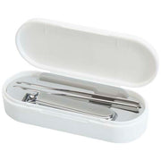 Beautix Maniküreset in weißer Box mit Knipser und Stift, individuell mit Logo gestaltbar bei Signalshop.de, Werbeartikel, Werbegeschenke, Werbemittel, Giveaway.