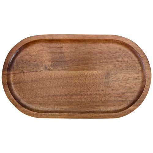 Edge Akazienholz Serviertablett, oval, aus Holz, individuell gestaltbar, Werbeartikel bei Signalshop.de