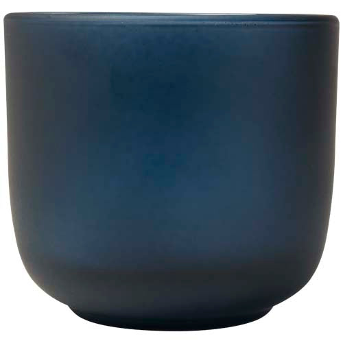 Blauer Glasbecher, 200 ml, Set aus zwei, individuell mit Logo gestaltbar, Signalshop.de Werbeartikel.