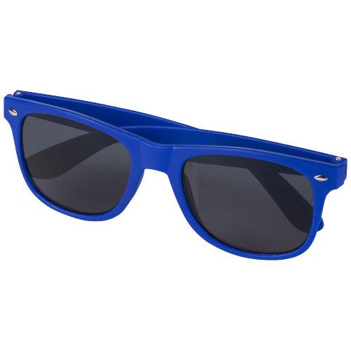 Blaue Sun Ray Sonnenbrille aus recyceltem Kunststoff, individuell mit Logo gestaltbar bei Signalshop.de, Werbeartikel.