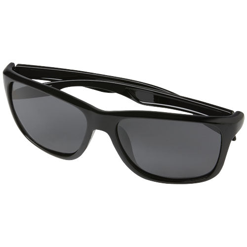Eiger polarisierte Sonnenbrille aus recyceltem Kunststoff, schwarz, individuell gestaltbar, Signalshop.de Werbeartikel