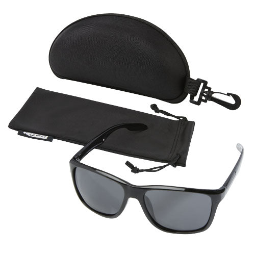 Eiger polarisierte Sonnenbrille aus recyceltem Kunststoff mit Etui, individuell gestaltet, Signalshop.de Werbeartikel.