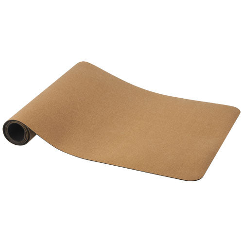 Trikona Kork Yogamatte naturfarben, individuell gestaltbar, nachhaltig, ideal für Yoga-Übungen bei Signalshop.de, Werbeartikel, Werbegeschenke, Werbemittel, Giveaway.