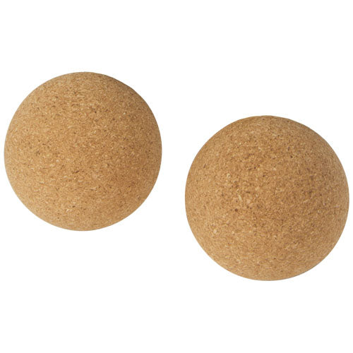 Trikona Kork Yoga Ball 2er Set von Signalshop.de, nachhaltig und individuell bedruckbar, ideal für Yoga-Übungen.