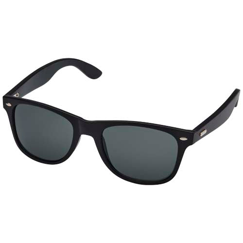 Arlo Bambus Sonnenbrille mit schwarzer Beschichtung; individuell mit Logo von Signalshop.de; Werbeartikel, Werbegeschenke, Werbemittel, Giveaway.