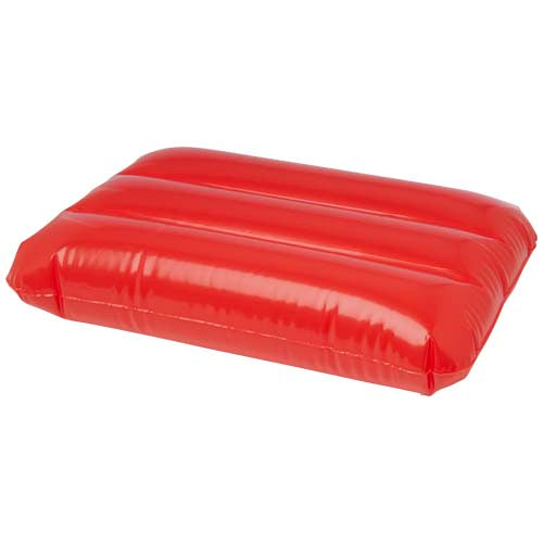 Rotes Sunny aufblasbares Strandkissen, individuell bedruckbar, von Signalshop.de; ideal für Reisen, Pool, Strand.