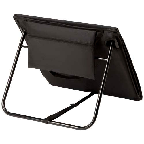 Schwarze Serene Strandliege mit Metallgestell, individuell bedruckbar, ideal fr Strand und Pool bei Signalshop.de. Werbeartikel.