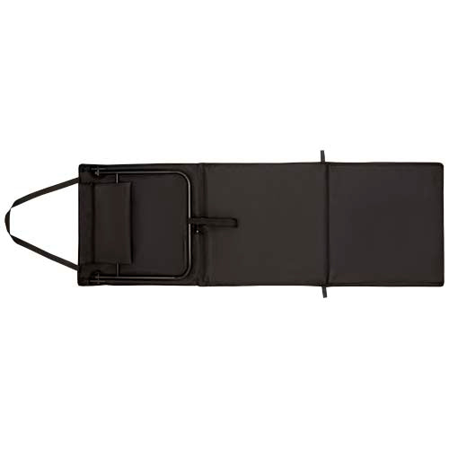 Schwarze Serene Strandliege aus Stoff mit Tragegriff, individuell bedruckbar, Signalshop.de Werbeartikel Giveaway