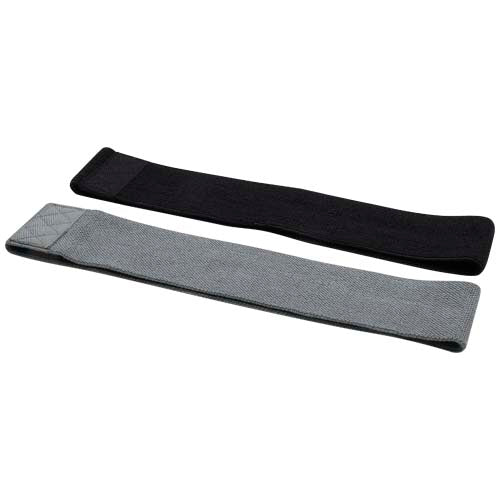 Grip 2-teiliges Widerstandsbandset in Schwarz und Grau von Signalshop.de, individuell bedruckbar, ideal für Fitnessübungen.