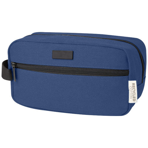 Joey Kosmetiktasche aus recyceltem Canvas, blau, 3,5L, individuell bedruckbar, Signalshop.de Werbeartikel