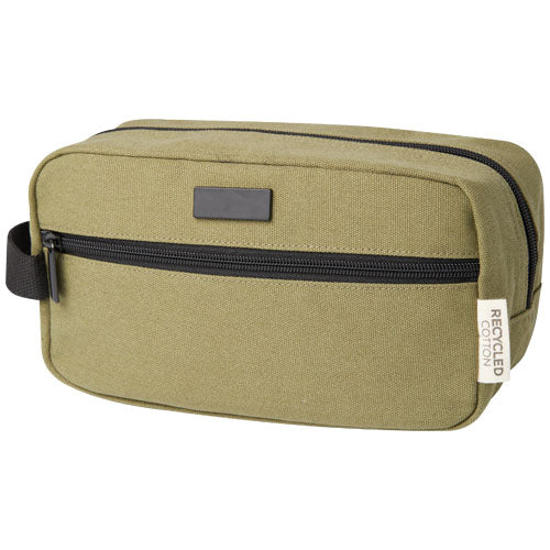 Joey Kosmetiktasche aus recyceltem Canvas in Beige, individuell bedruckbar, bei Signalshop.de. Werbeartikel, Werbegeschenke, Werbemittel, Giveaway.