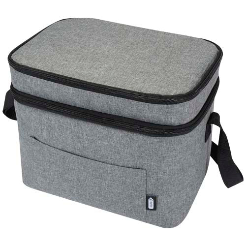 Graue Tundra GRS RPET Kühltasche 13L von Signalshop.de, individuell bedruckbar, ideal als Werbeartikel.