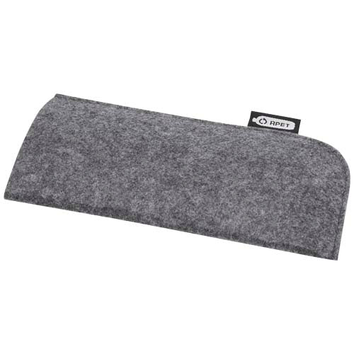 Graues Felta Brillenetui aus recyceltem GRS-Material, individuell bedruckbar, von Signalshop.de; Werbeartikel, Werbegeschenke, Werbemittel, Giveaway.