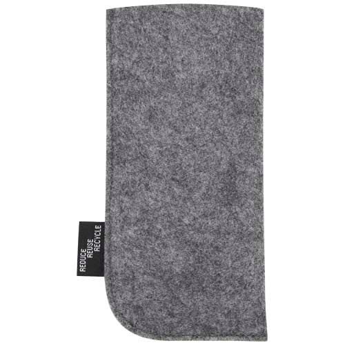 Graues Felta Brillenetui aus recyceltem GRS-Material, individuell bedruckbar, von Signalshop.de, Werbeartikel.
