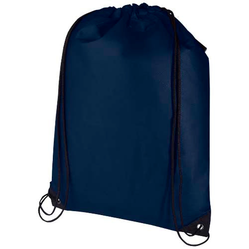 Blauer Evergreen Sportbeutel aus recyceltem Material mit Kordelzug, individuell gestaltbar bei Signalshop.de. Werbeartikel.