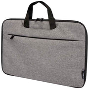Graue 14” Laptoptasche aus recyceltem GRS-Material, individuell bedruckbar, von Signalshop.de Werbeartikel.