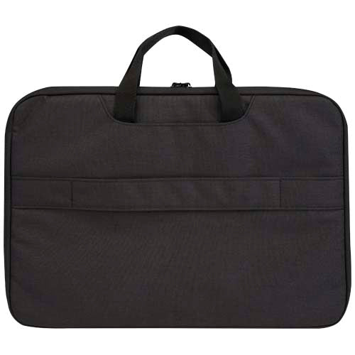 Libra 14" Laptoptasche aus recyceltem Material, schwarz, individuell bedruckbar bei Signalshop.de, Werbeartikel, Werbegeschenke.