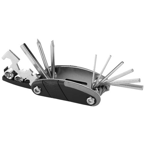 Fix-it Multifunktionswerkzeug in Schwarz, Metall, individuell mit Logo bedruckbar, Signalshop.de Werbeartikel.