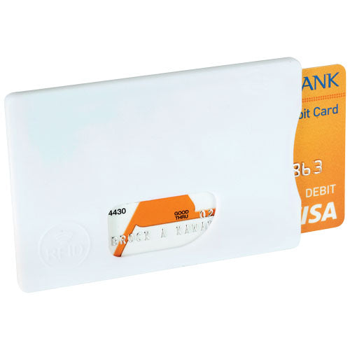Signalshop.de RFID Kreditkartenschutz in Weiß, individuell bedruckbar, idealer Werbeartikel und Giveaway.
