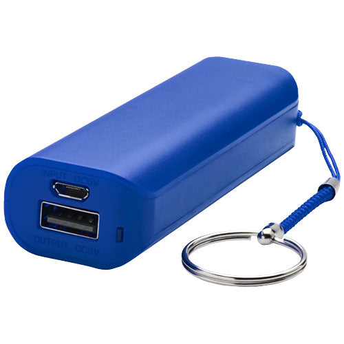 Blaue Span 1200 mAh Powerbank von Signalshop.de, individuell mit Logo bedruckbar, idealer Werbeartikel.