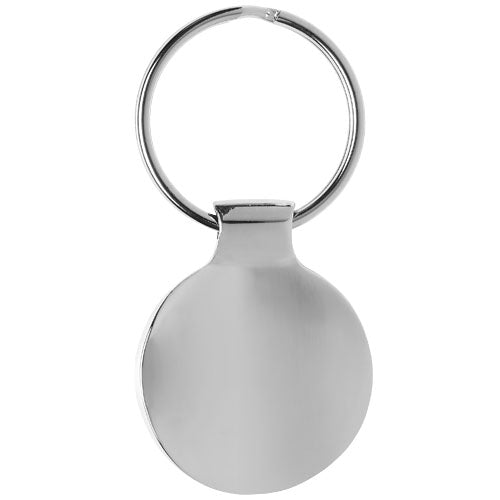 Runder Orlene Schlüsselanhänger aus Metall, individuell gestaltbar mit Logo, erhältlich bei Signalshop.de, Werbeartikel.