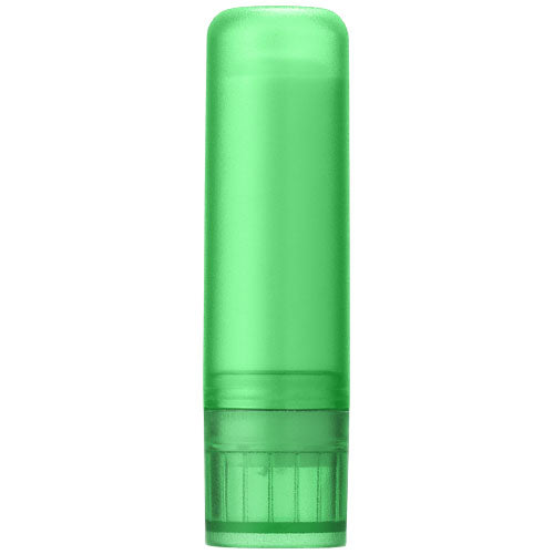 Grüner Lippenpflegestift aus Kunststoff, individuell mit Logo bedruckbar, erhältlich bei Signalshop.de, ideal als Werbeartikel, Werbegeschenke, Werbemittel, Giveaway.