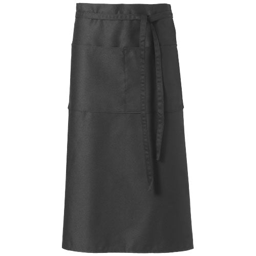 Skyla 240 g/m² Schürze in Schwarz, individuell gestaltbar mit Logo, erhältlich bei Signalshop.de. Werbeartikel, Werbegeschenke, Werbemittel, Giveaway.