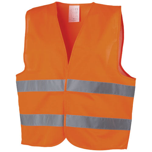 Orange RFX™ See-me Sicherheitsweste XL mit Reflektoren, individuell bedruckbar, Signalshop.de Werbeartikel.