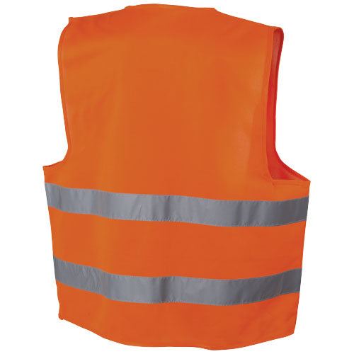 Orange RFX™ See-me Sicherheitsweste XL mit Reflektoren, individuell bedruckbar, von Signalshop.de als Werbeartikel.
