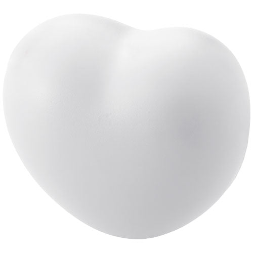 Weier herzfrmiger Antistress Ball aus Schaumstoff, individualisierbar mit Logo, bei Signalshop.de, Werbeartikel, Werbegeschenke, Werbemittel, Giveaway.